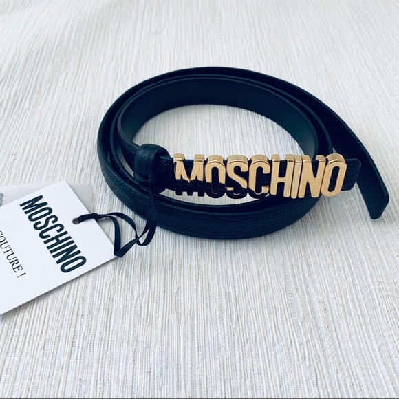 Moschino Logo Leather Belt - Picture 2 of 7